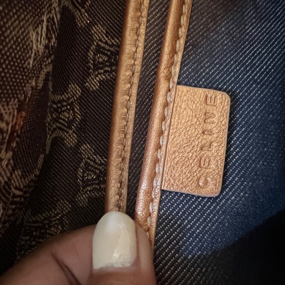 Authentic Celine Ava Macadam Denim Pochette Baguette bag - Picture 13 of 14